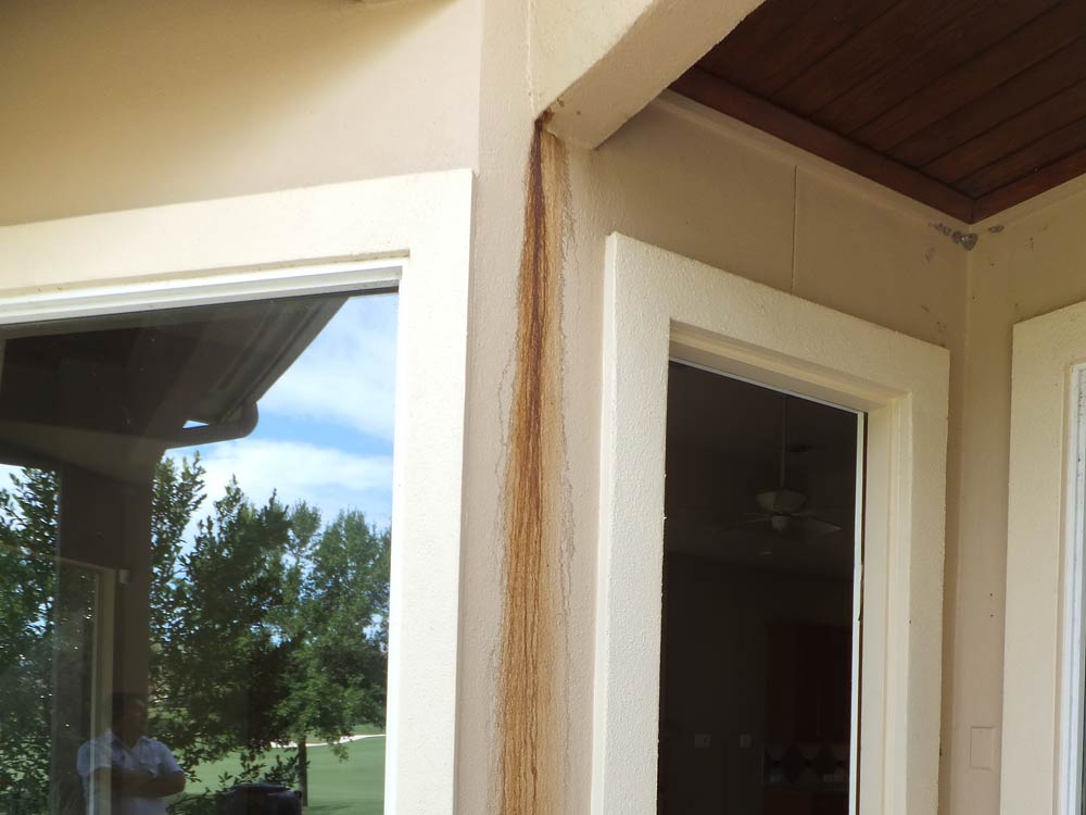 Stains Coming Out Of Stucco Can Offer Clues As To The Underlying Damage
